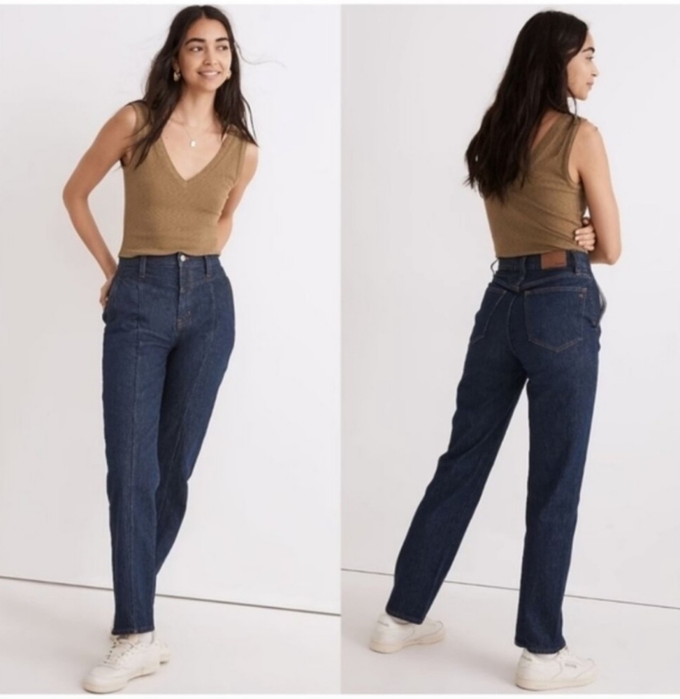 Madewell Women's Straight Leg Jeans - Dark Blue
